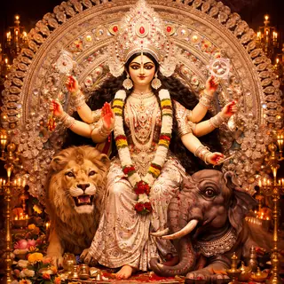 Jagadhatri Puja idol