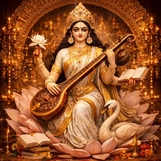 Saraswati Puja idol